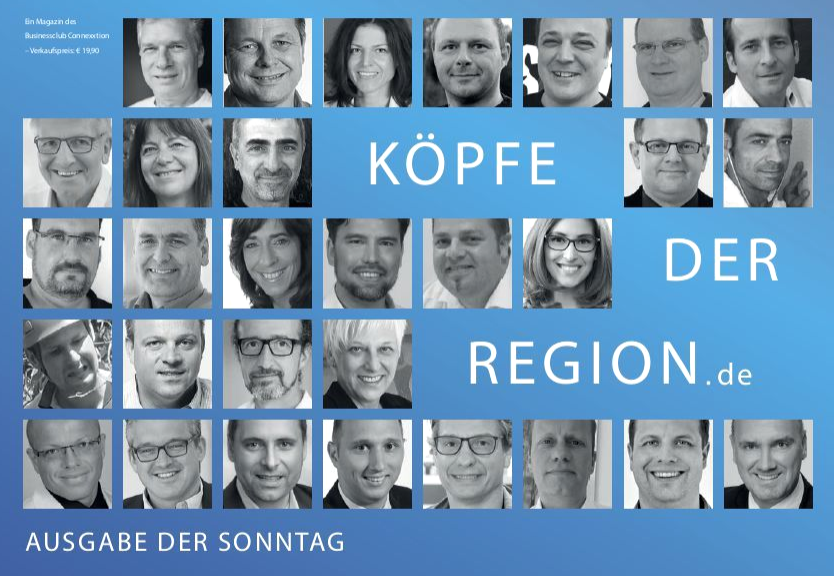 Titelseite des Magazines Köpfe der Region